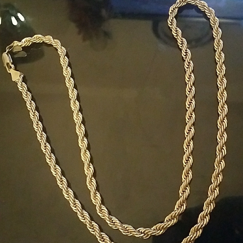 24 inch 14k gold plated neckclace